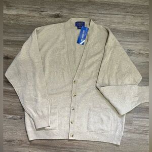 NWT Men’s Vintage Lambswool Pendleton Cardigan size L NOS